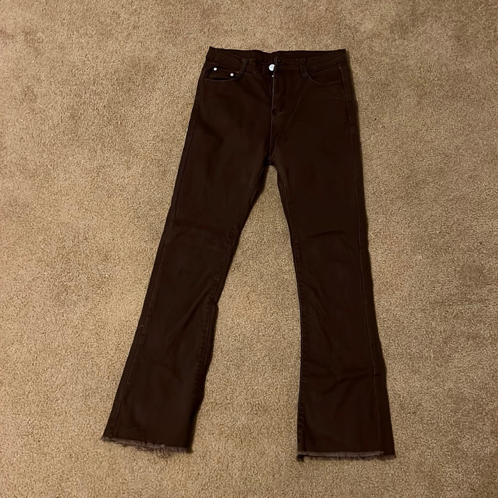 brown jeans